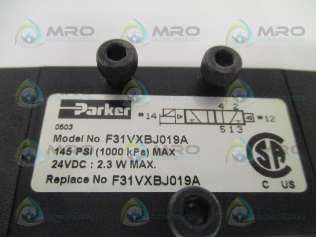 PARKER F31VXBJ019A SOLENOID VALVE *NEW IN BOX*