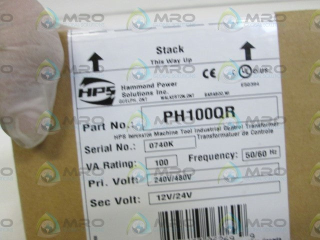 HPS TRANSFORMER 240V/48V  PH100QR  *NEW IN BOX*