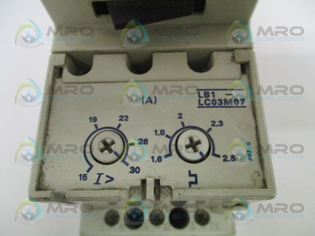 TELEMECANIQUE LD4-LC030 w/ LB1-LC03M07 MOTOR STARTER 100V *USED*