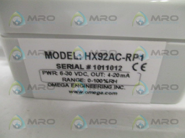 OMEGA HX92AC-RP1 RELATIVE HUMIDITY TRANSMITTER *NEW IN BOX*