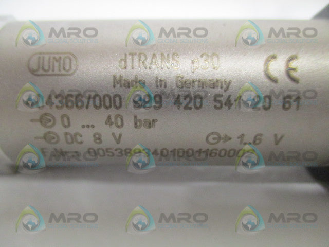 JUMO 404366/000-999-420-541-20-61 PRESSURE TRANSDUCER *NEW NO BOX*