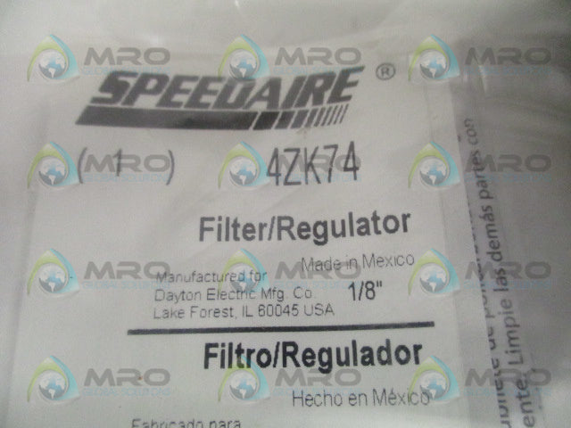 SPEEDAIRE 4ZK74 FILTER/REGULATOR 1/8" *NEW IN FACTORY BAG*