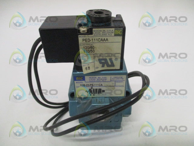 MAC 55B-22-PE-111CA SOLENOID VALVE *USED*