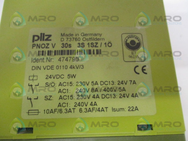 PILZ PNOZV30s3S1SZ/1O 474790 SAFETY RELAY *NEW IN BOX*