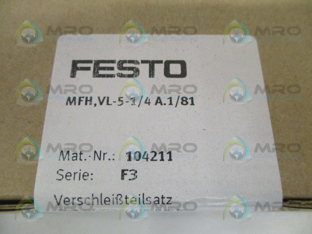 FESTO MFH,VL-5-1/4A.1/81 REPAIR KIT * FACTORY SEALED *