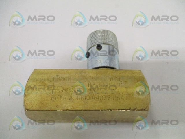 PARKER F800B-11CL HYDRUALIC FLOW CONTROL VALVE *NEW IN BOX*