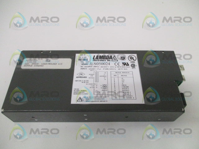LAMBDA JFS050024 POWER SUPPLY *USED*