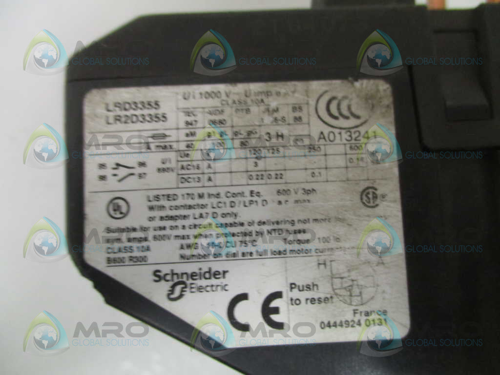 TELEMECANIQUE LRD3355 THERMAL OVERLOAD *USED*
