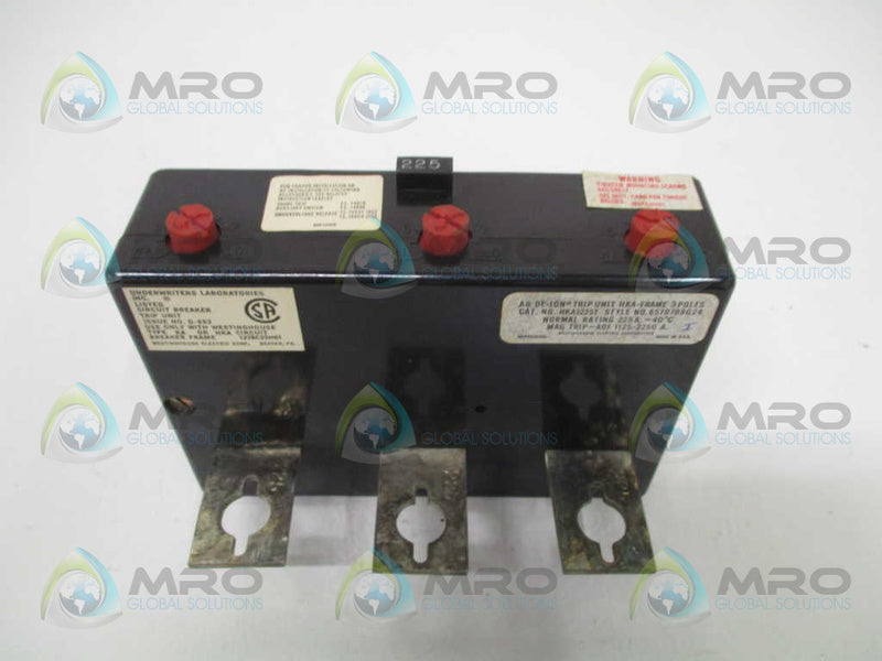 WESTINGHOUSE HKA3225T TRIP UNIT 225A *USED*