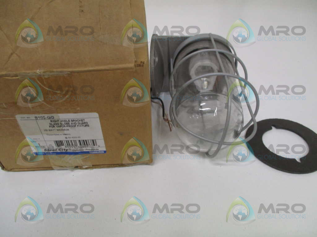 THOMAS & BETTS B100-GG RIGHT ANGLE BRACKET GLASS GLOBE/GUARD *NEW IN BOX*
