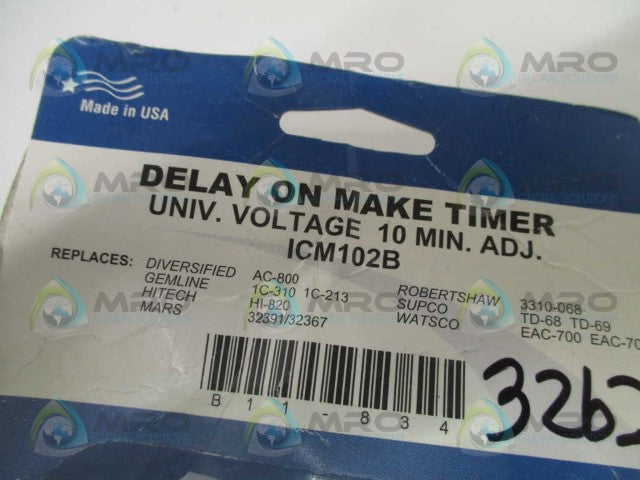 ICM ICM102B DELAY ON MAKE TIMER 10MIN *NEW IN ORIGINAL PACKAGE*