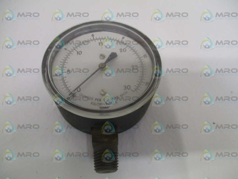MARSH BELLOFRAM G24501 PRESSURE GAUGE 0-30 OZSI *NEW IN BOX*