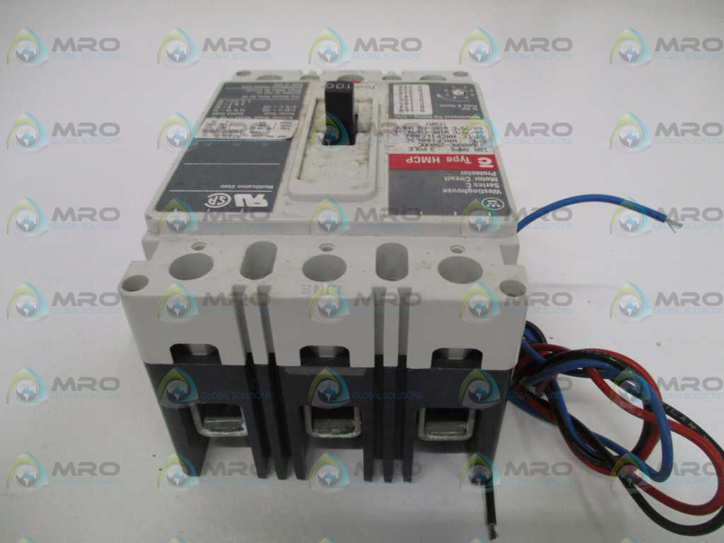 WESTINGHOUSE HMCP100L3C CIRCUIT BREAKER 100A *USED *