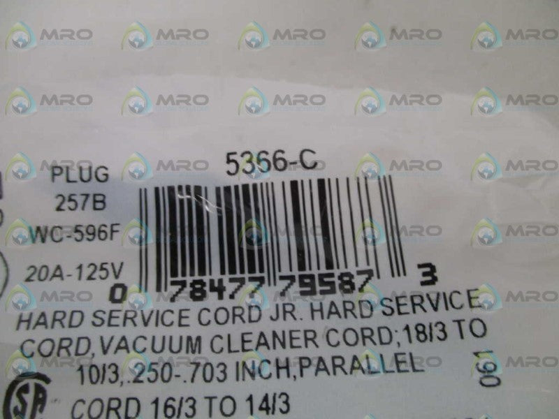 LEVITON 5366-C STRAIGHT BLADE PLUG *NEW IN FACTORY BAG*