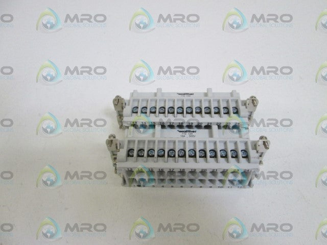 LOT OF 2 WALTHER FEMALE INSERT, SCREW TERMINAL 710-124 *NEW NO BOX*