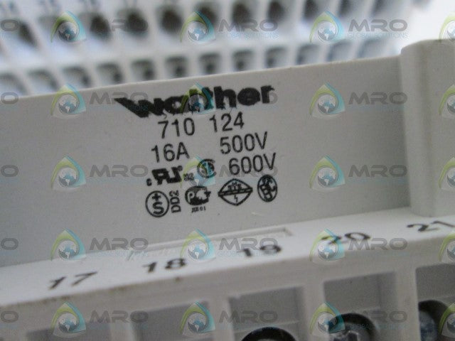 LOT OF 2 WALTHER FEMALE INSERT, SCREW TERMINAL 710-124 *NEW NO BOX*