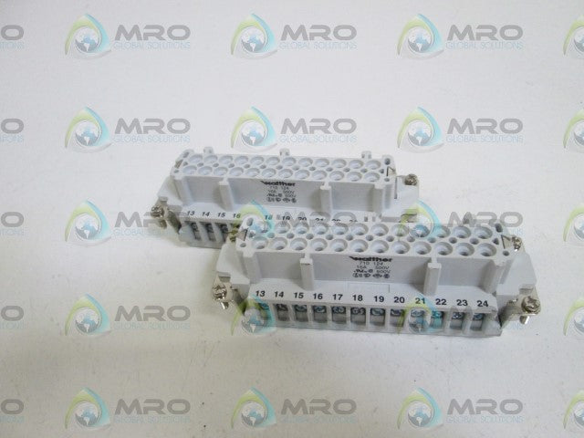 LOT OF 2 WALTHER FEMALE INSERT, SCREW TERMINAL 710-124 *NEW NO BOX*