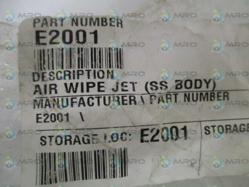 INDUSTRIAL MRO E2001 AIR WIPE JET *USED*