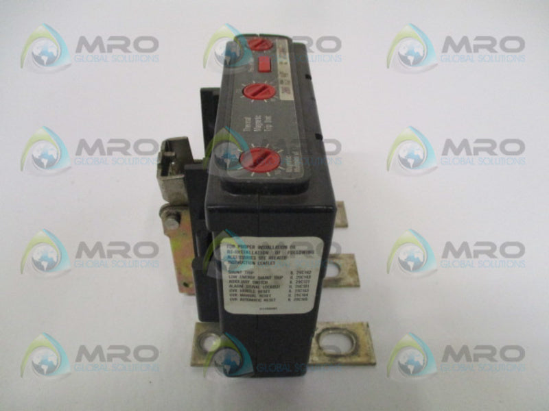 WESTINGHOUSE JT3200T THERMAL MAGNETIC TRIP UNIT 200A *USED*