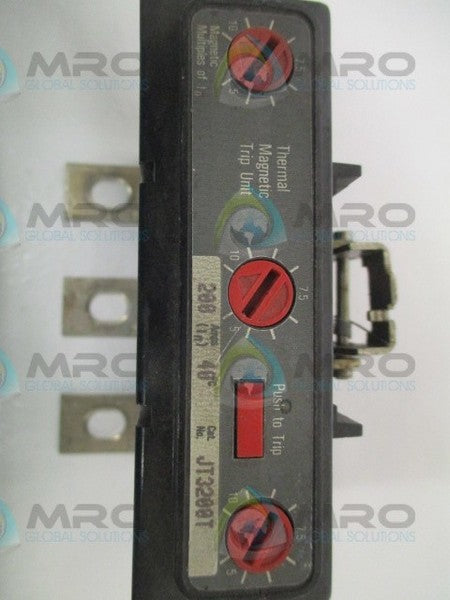 WESTINGHOUSE JT3200T THERMAL MAGNETIC TRIP UNIT 200A *USED*