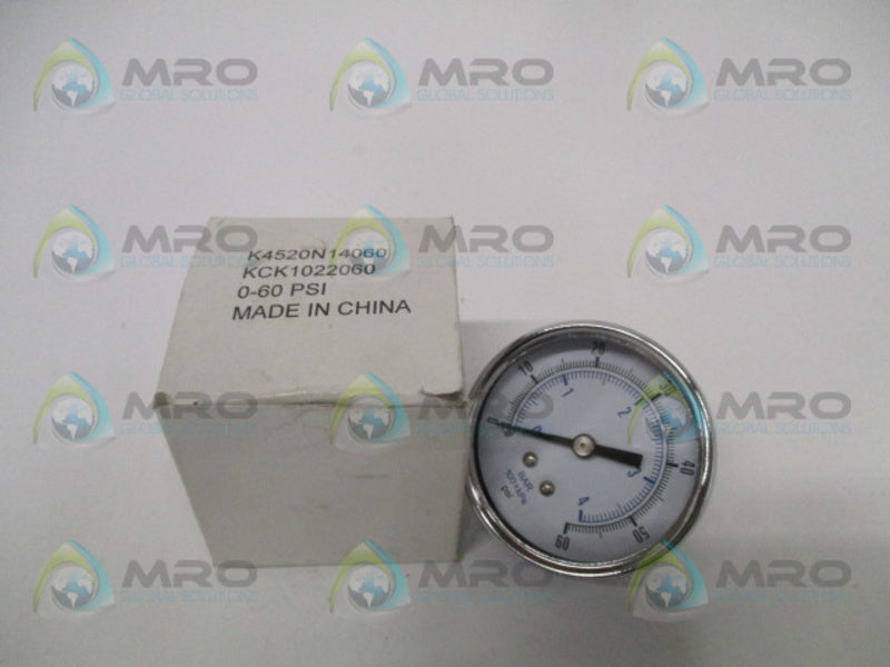 PARKER K4520N14060 PRESSURE GAUGE 0-60 PSI *NEW IN BOX*