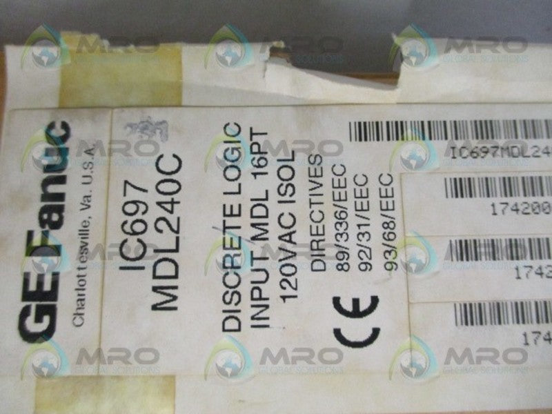GE FANUC IC697MDL240C DISCRETE LOGIC INPUT MODULE *NEW IN BOX*