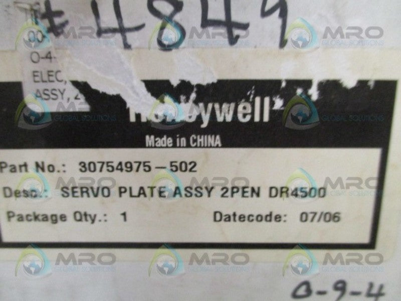 HONEYWELL 30754975-502 SERVO PLATE ASSEMBLY *NEW IN BOX*