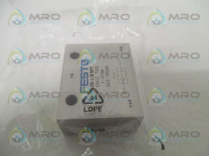 FESTO OS-1/8NPT GATE VALVE * NEW IN FACTORY BAG *