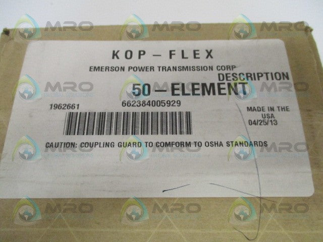 KOP-FLEX 50-ELEMENT 1962661 FLEX COUPLING INSERT *FACTORY SEALED*
