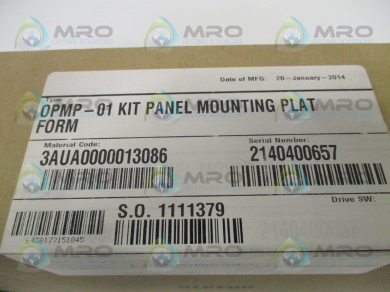 ABB 3AUA0000013086 OPMP-01 PANEL MOUNTING PLAT KIT * FACTORY SEALED *
