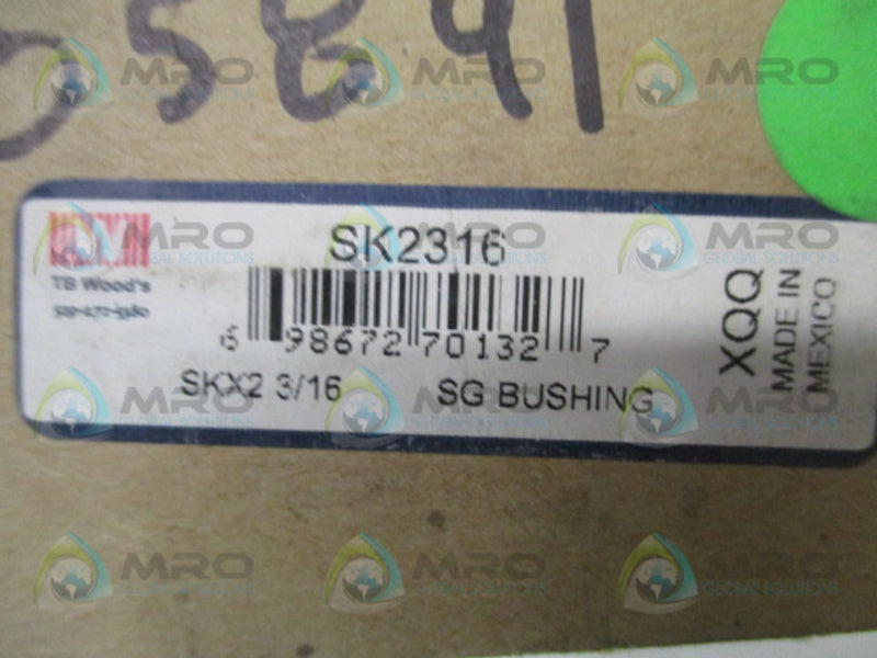 TB WOODS SK2316 SK SPLIT TAPER LOCK BUSHING 2-3/16" *NEW IN BOX*