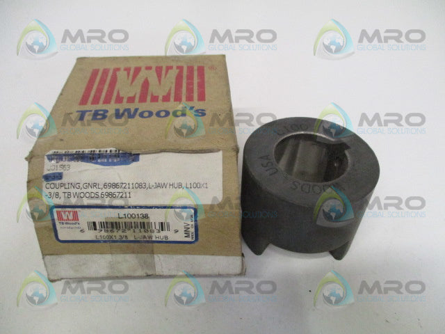 TB WOODS L100138 L100 L-JAW COUPLING HUB 1-3/8" *NEW IN BOX*