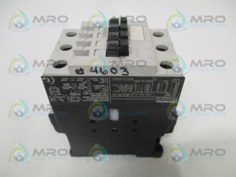SIEMENS 3TF3400-0A CONTACTOR 110/120V (AS PICTURED) *USED*