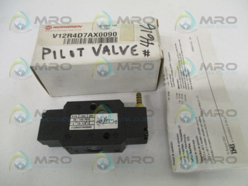 NORGREN V12R4D7AX0090 PNEUMATIC AIR VALVE 1/4" *NEW IN BOX*