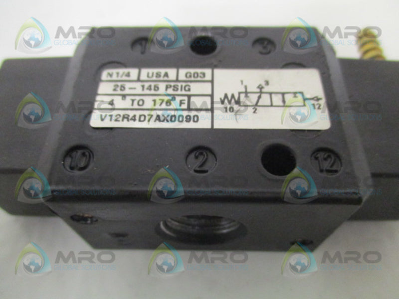 NORGREN V12R4D7AX0090 PNEUMATIC AIR VALVE 1/4" *NEW IN BOX*