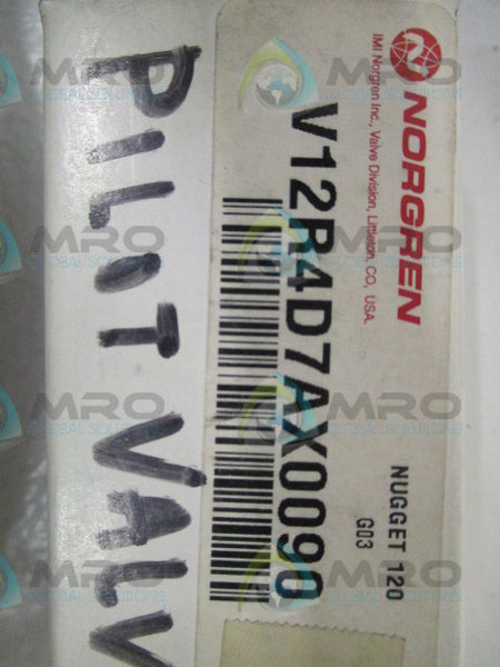 NORGREN V12R4D7AX0090 PNEUMATIC AIR VALVE 1/4" *NEW IN BOX*
