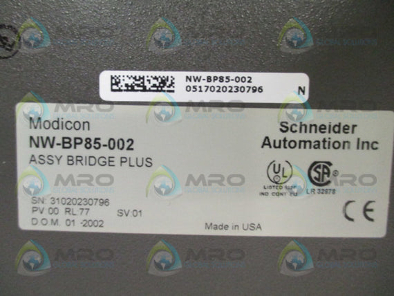 SCHNEIDER MODICON NW-BP85-002 ASSEMBLY BRIDGE PLUS *USED*