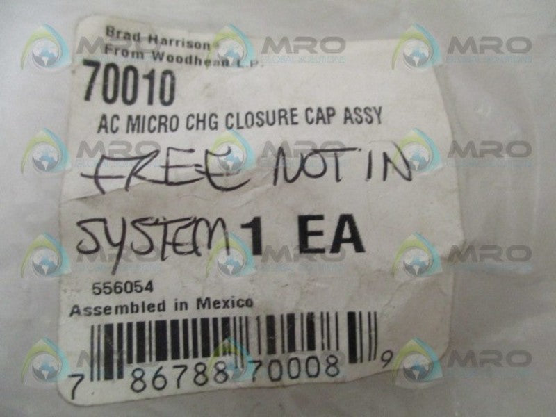 DANIEL WOODHEAD 70010 AC MICRO CHG CLOSURE CAP ASSEMBLY * NEW IN FACTORY BAG *