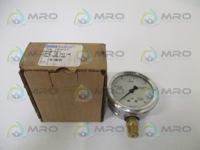 WIKA 9767142 PRESSURE GAUGE 2000 PSI *NEW IN BOX*