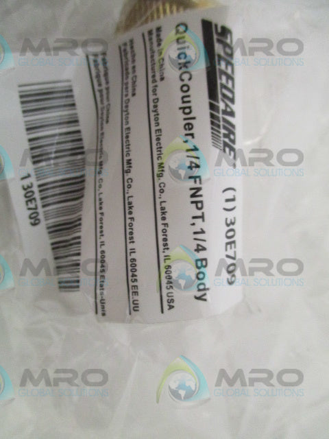SPEEDAIRE 30E709 BODY QUICK COUPLER 1/4" *NEW IN FACTORY BAG*