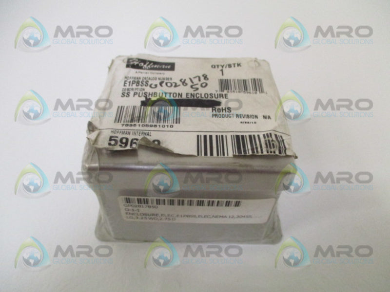 HOFFMAN E1PBSS PUSHBUTTON ENCLOSURE *NEW IN ORIGINAL PACKAGE*