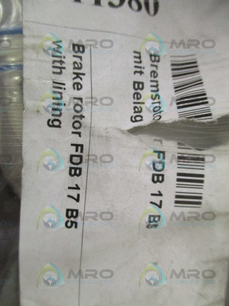 INDUSTRIAL MRO FCB17B5 BRAKE ROTOR *NEW NO BOX*