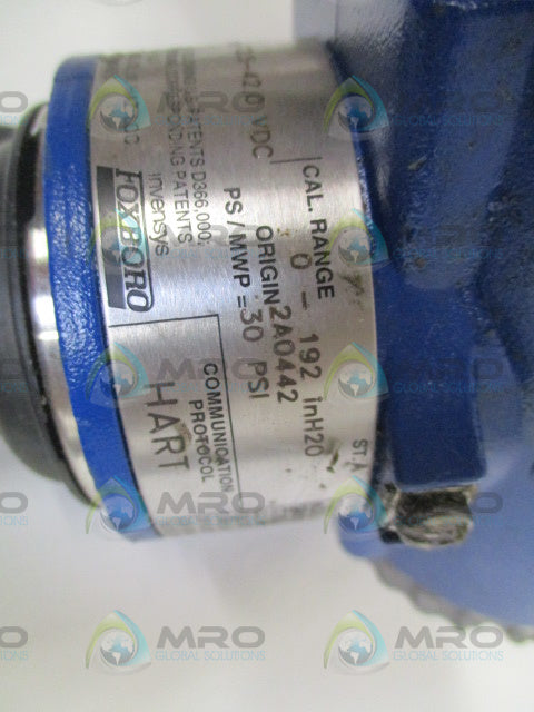 FOXBORO IGP10-T22C1F-L1 TRANSMITTER 0-192 "H2O *USED*