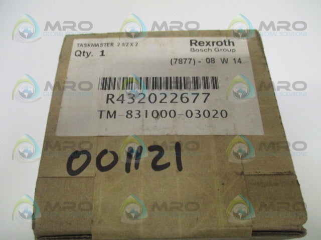 REXROTH TASKMASTER TM-831000-03020 R432022677 CYLINDER 2-1/2x2 *FACTORY SEALED*