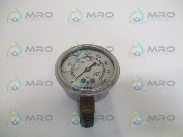 MARSH INSTRUMENT J7660P PRESSURE GAUGE 0-400 PSI 0-3700 KPA *NEW IN BOX*