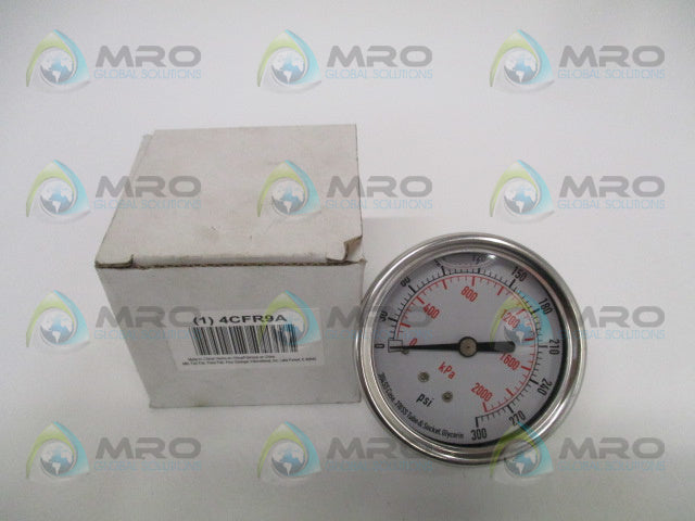 GRAINGER 4CFR9A PRESSURE GAUGE 0-300 PSI 0-2000 KPA *NEW IN BOX*
