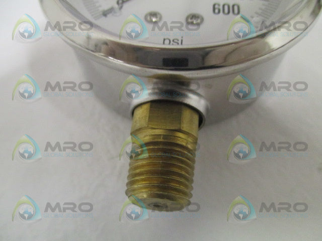 PIC S201L-254K PRESSURE GAUGE 0-600 PSI *NEW IN BOX*