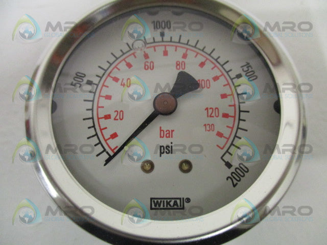 WIKA 9692091 213.53 2.5" PRESSURE GAUGE 0-200 PSI/BAR *NEW IN BOX*