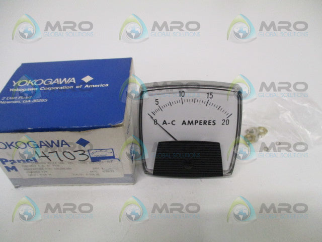 YOKOGAWA 250340LSNG PANEL METER 0-20 AC AMPS *NEW IN BOX*