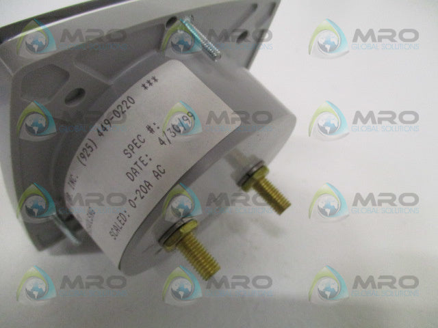 YOKOGAWA 250340LSNG PANEL METER 0-20 AC AMPS *NEW IN BOX*